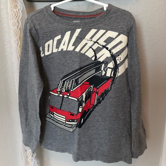 Carter's Other - *2 for $5* CARTERS Sz 6 Long Sleeve Firetruck